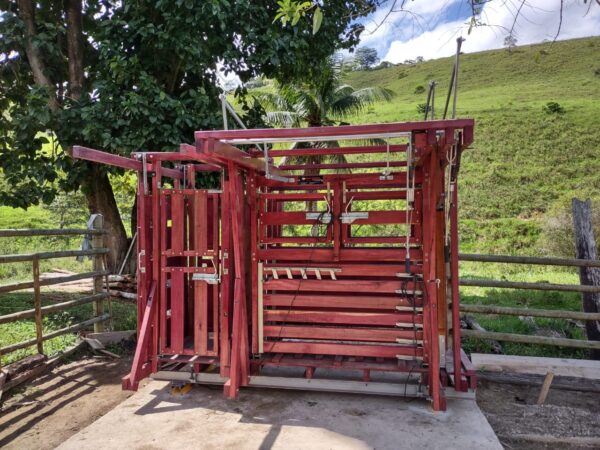 Tronco de contenção com 1 Cabine Veterinária - brete - modelo americano